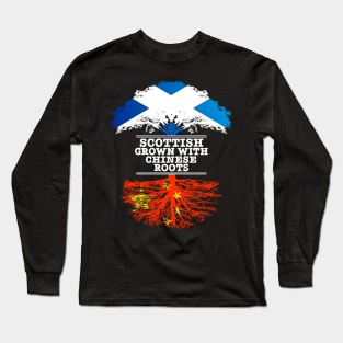 Scottish Grown With Chinese Roots - Gift for Chinese With Roots From China Long Sleeve T-Shirt